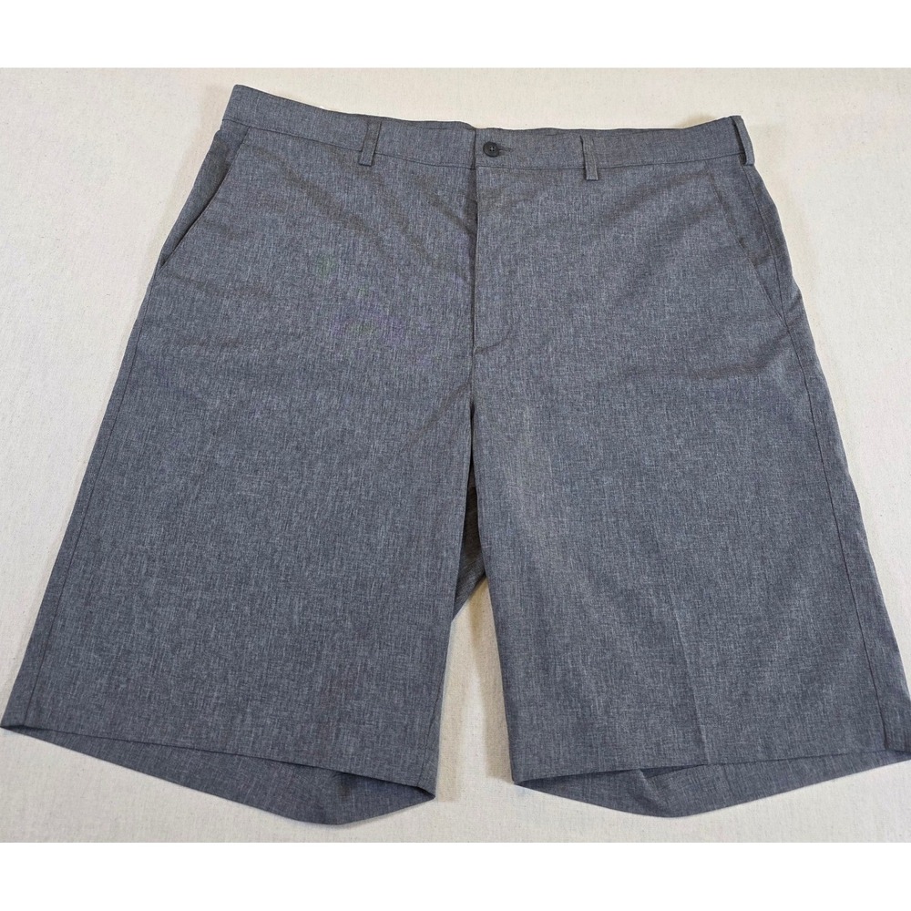PGA Tour Mens 40 Gray Golf Shorts Flat Front Performance Stretch Sporty Neutral